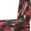 Red And Balck Gloden Hollywood Glam Floral Pattern - Upholstered Farmhouse Side Chair, Rustic Floral Accent Chair