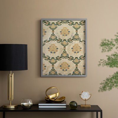 «Vintage Abstract Print», reproduction encadrée en bois massif
