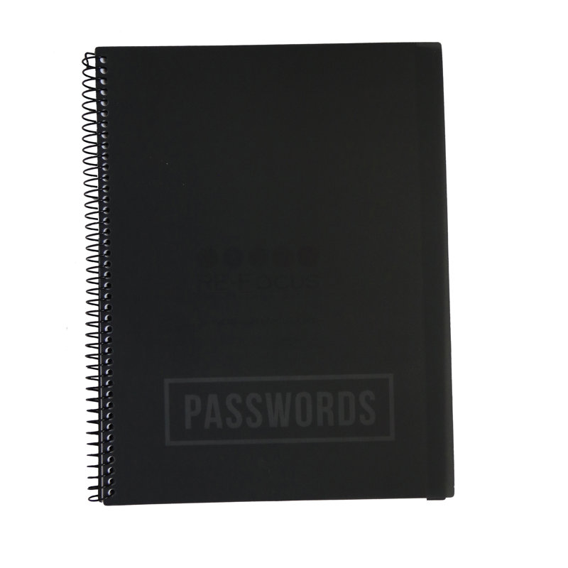 Grand cahier de mots de passe, Noir