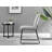 Lenworth Modern Black Metal and Glass Dining Table Set with 4 Luxury Upholstered Dining Chairs-764703039