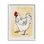 «Yellow Country Chicken Portrait», estampe numérique sur toile grise de Shanda Louis