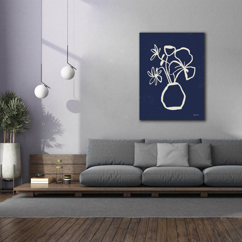 Art floral sur toile, H 54 po x l 40 po x P 1,5 po