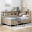 Wood Daybed With Storage Shelves And 3 Drawers-2096640377