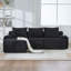 3 Seater Corduroy Sofa-1225257370
