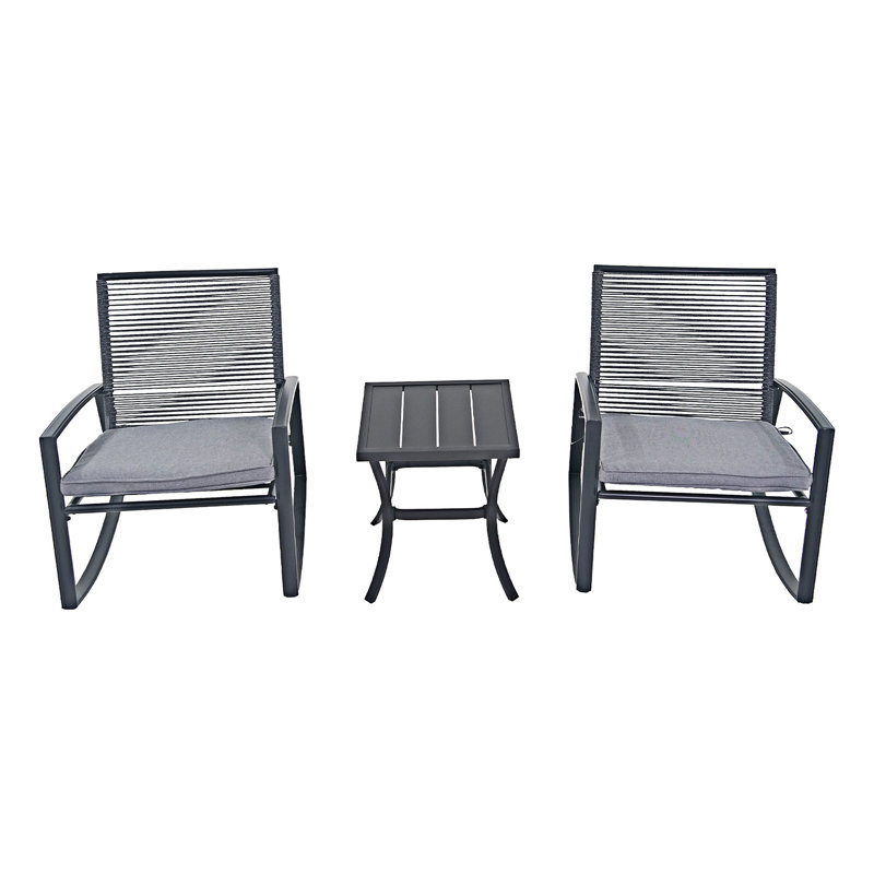 Ensemble de conversation bistro pour 2 personnes, Gray