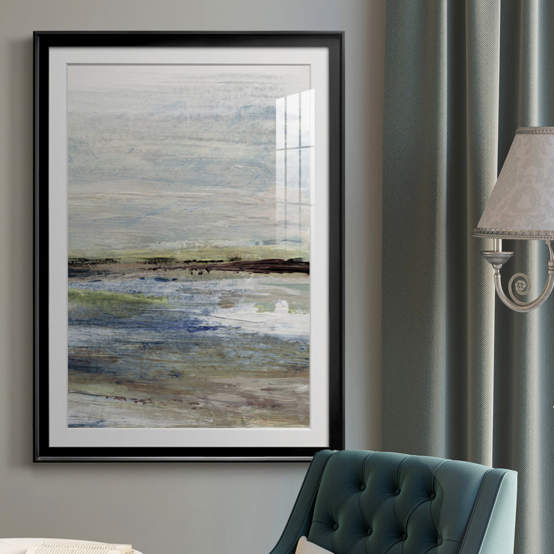 Wetlands II - peinture encadrée, Noir, H 30,5 po x l 42,5 po x P 1,5 po
