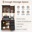 Garde-manger de 71 pouces avec 3 armoires de rangement et 3 tiroirs profonds-1407821989