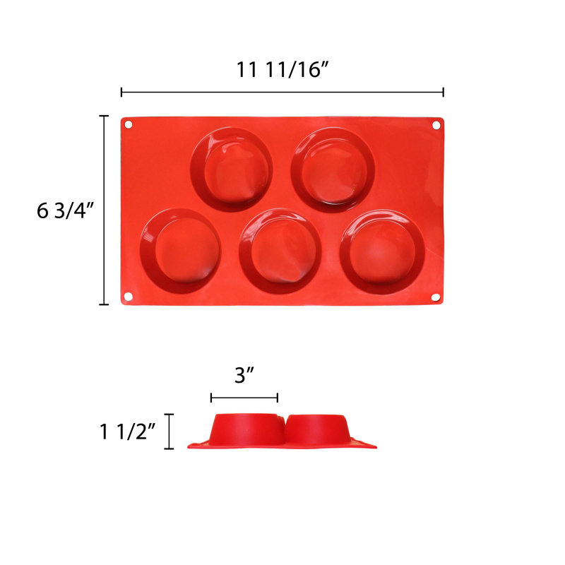 Red High Heat Non-Stick Silicone Mini Muffin Pan