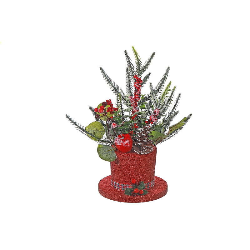 Grand chapeau rouge avec baie