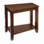 Contemporary Chairside Table With Lower Shelf Wedge Shape Wooden Furniture 1Pc Side Table
