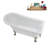 58" Streamlin Clawfoot Tub,Tray,Drain, Clawfeet-101628927-102219864