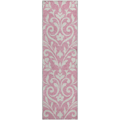 Premium Machine Washable Prisco Pink Rug