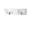 72" Double HG.White Bathroom Vanity Wall-mounted Floating vanities with Gloss White Resin Stone Top,4 Drawers Modern-659196656
