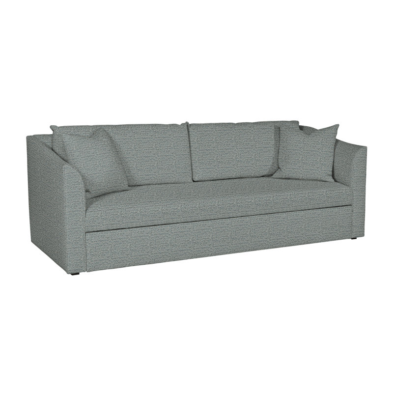 Canapé-lit à accoudoirs évasés 89,5 po Ease, Mélange de polyester cobalt Tuck