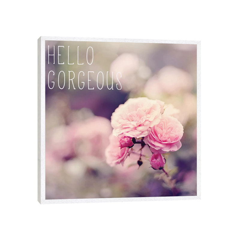 Hello Gorgeous by Sarah Gardner - Floater Frame Gallery-Wrapped Canvas Giclée on Canvas, 66.04 cm H x 66.04 cm W, White