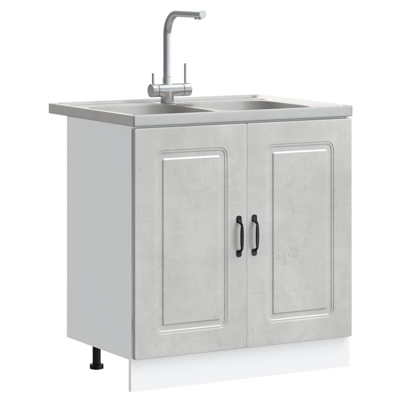 Kalmar Kitchen Cabinet Kalmar, Concrete Grey