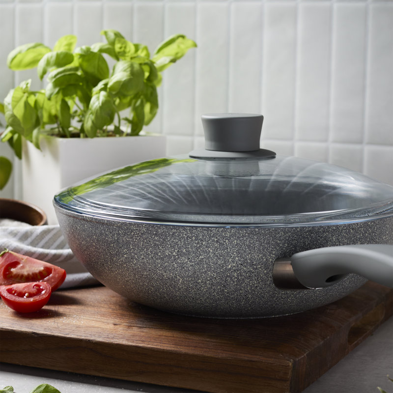 ZWILLING Parma Plus Ceramic 11-inch Aluminum Ceramic Nonstick Wok with Lid