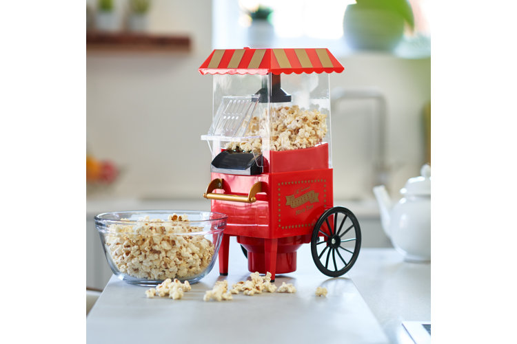 red and gold vintage looking popcorn maker