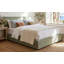 Cadre de lit plateforme capitonné moderne pour lit queen size, recouvert de lin synthétique bicolore, tête de lit avec coutures de biscuits haut de gamme.-1699228903
