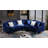 Velvet Curved Sofa-2006709748