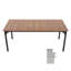 Table de salle à manger rectangulaire 71 pouces brun, matériau et surface stratifiée, support de 300 lb, idéal pour les salles de réunion
