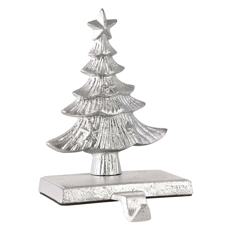 Christmas Tree Stocking Holder, Silver