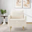 Chaise d'appoint rembourrée en velours avec rangement et poche Morden-598868101