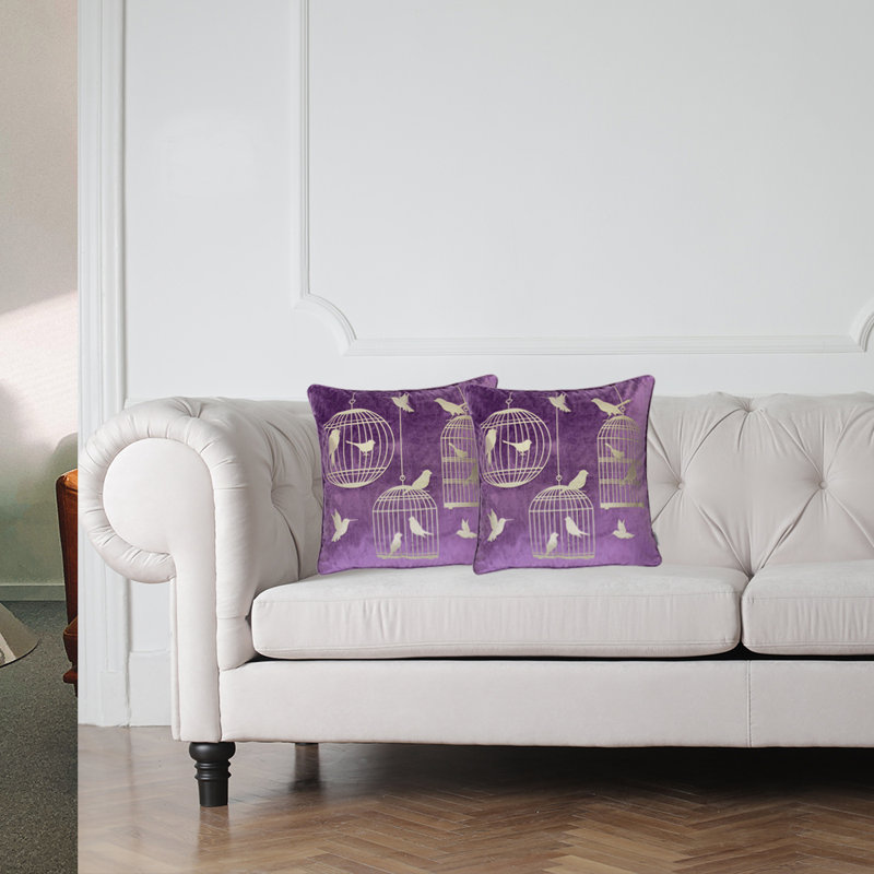 Coussin 2 pièces 20 po x 20 po Rina, Mauve