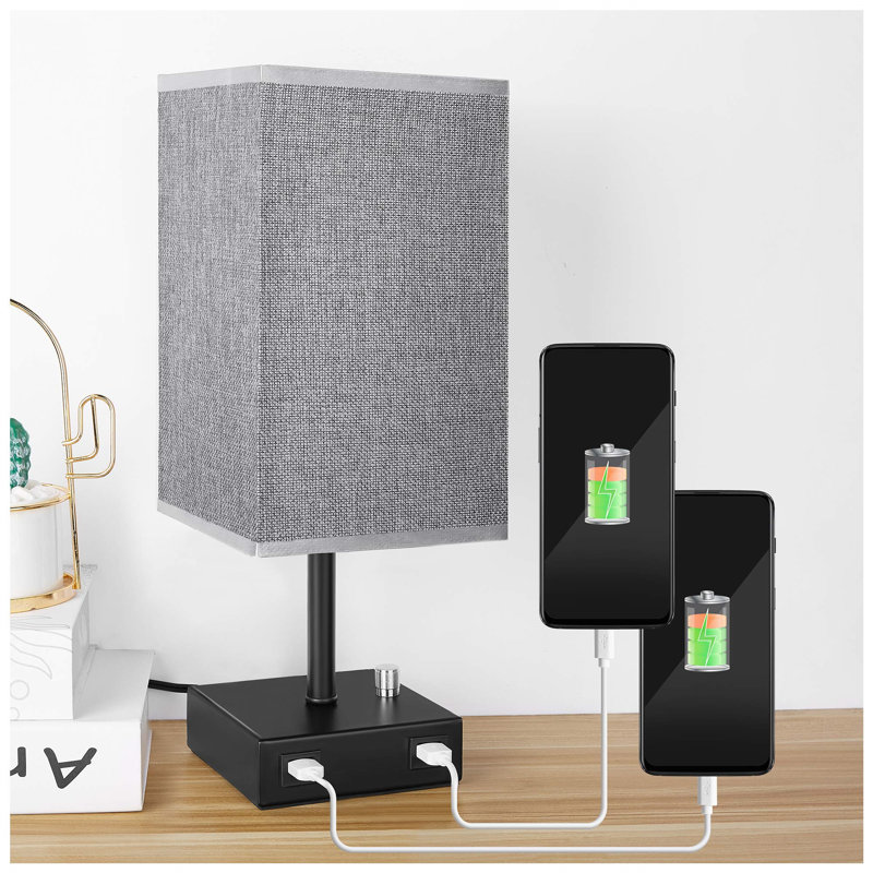 USB Table Lamp With 2 USB Charging Ports