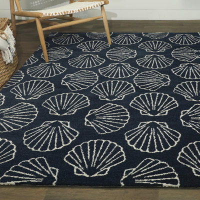 Tapis bleu marine et blanc Largo
