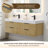 Livia 60" Wall-mounted Double Bathroom Vanity with White Artificial Drop-in Sink without Mirror