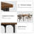 71" Modern Industrial Rectangle Dining Table with Sturdy Metal Legs-1752675737