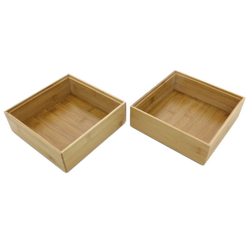 Organisateur de panier en bois massif, H 2,5 po x l 8 po x P 8 po