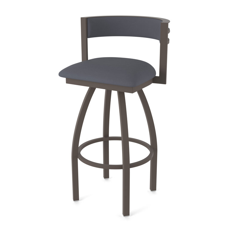 Tabouret Artémis, Vinyle - tempête Canter, Bronze, Tabouret de bar (siège d'une hauteur de 36 po)