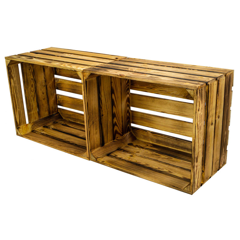 4 Pair Stackable Solid Wood Shoe Rack