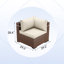 Ensemble de conversation modulaire avec coussins 8 pièces Mecayla-1219448295