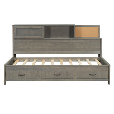 3 Drawers Daybed With Storage And Outlets by Red Barrel Studio