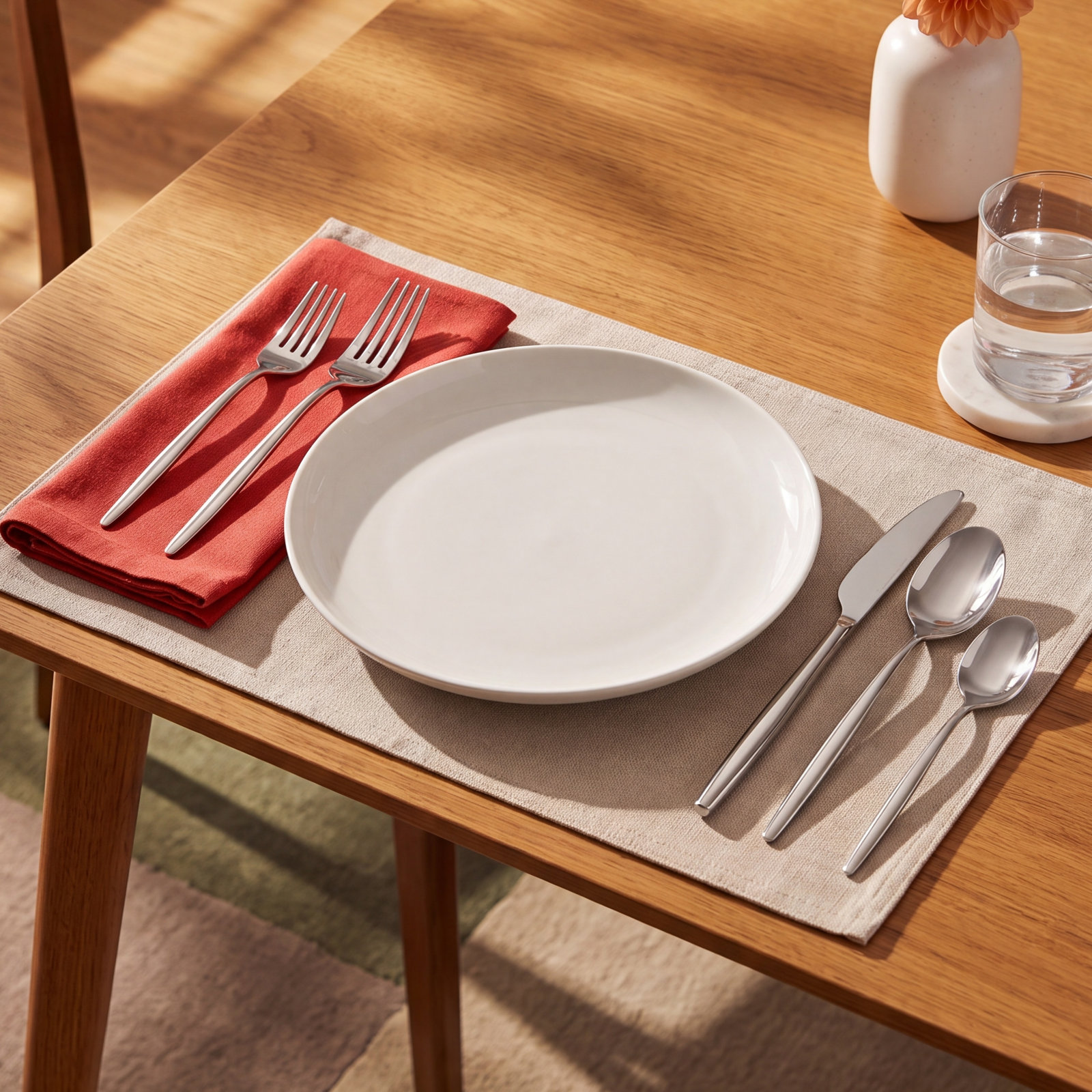 Barrona Stainless Steel Flatware, Silver