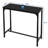 Bar Table Narrow Long Kitchen Dining Table Sturdy Metal Frame Industrial, Black-675369871