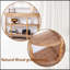 Console en bois fabriquée à la main avec garniture tissée à la main, tablettes de rangement à 3 niveaux, table d'entrée ovale avec pieds sculptés, table d'appoint rustique Coastal Farmhouse, table de canapé d'entrée de 49 pouces