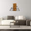 Accessoire mural décoratif en bois, noyer et noir, 22,8 po x 30,7 po | 50% bois véritable (épaisseur: 1,2 po) et 50% métal | Texture unique, conception murale facile à suspendre | Parfait pour les espaces de décoration et de bureau modernes