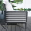 Chaise d'extérieur en aluminium avec coussins