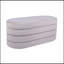 Banc avec rangement en velours taupe