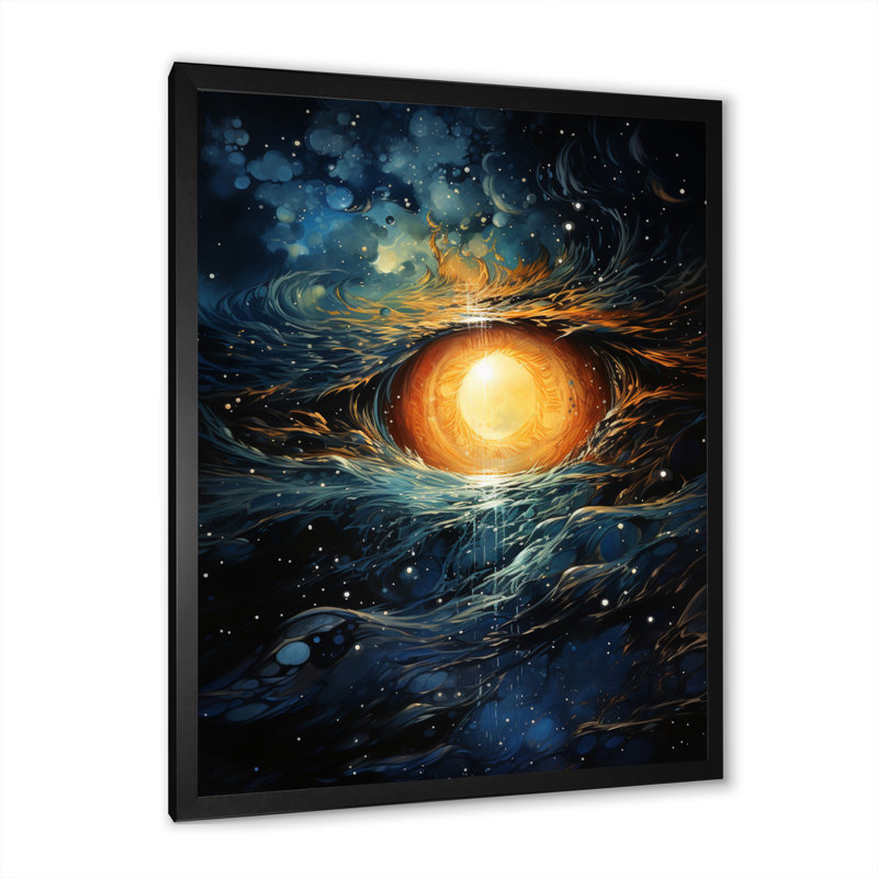 Galaxy Interstellar Eye III - Galaxies, reproduction sur toile, Cadre photo noir, H 20 po x l 12 po x P 1 po