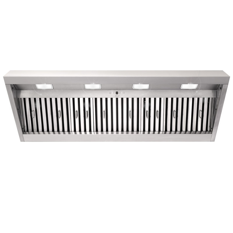 54" 1200 CFM Insert Range Hood Stainless Steel LED Light Baffle Filter Included