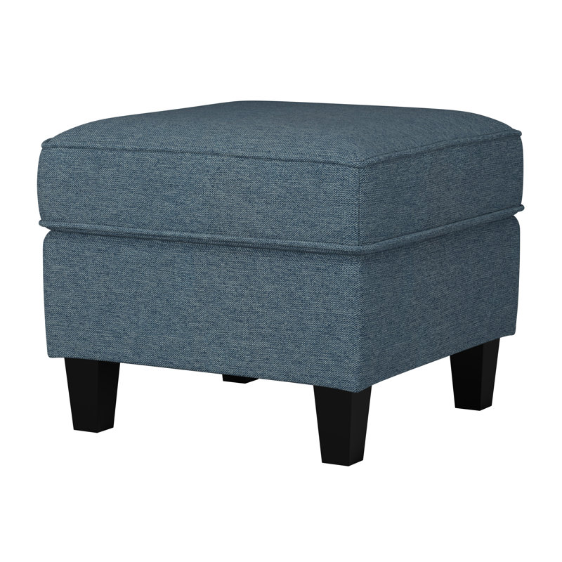 Aryash Upholstered Ottoman, Blue