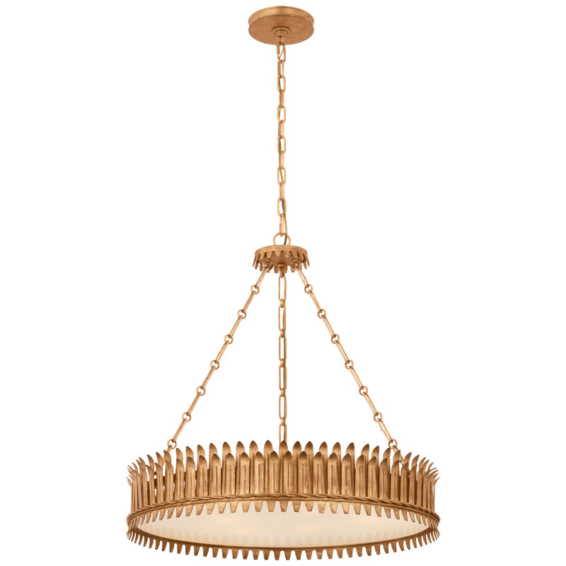 Leslie 6 - Light Chandelier, Golded Iron