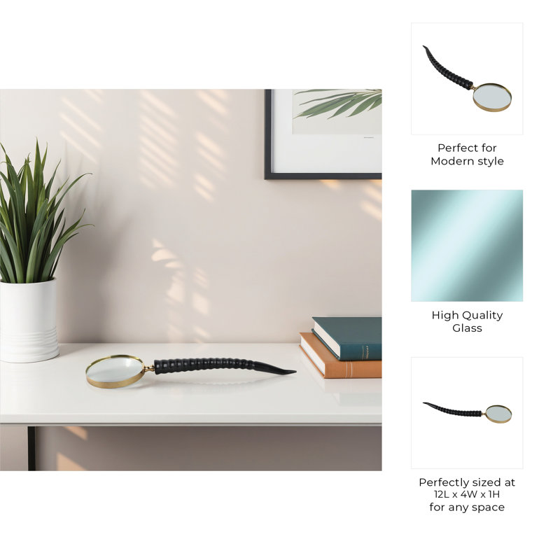 12" Lennon Horn Magnifying Glass