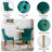 Darlene 60" Glass Dining Table Set Modern Dining Room Table Set  X-Shape Pedestal Glass Table with Dining Chairs, Dining Set for Dining Living Room-114316187-123467531-114316178