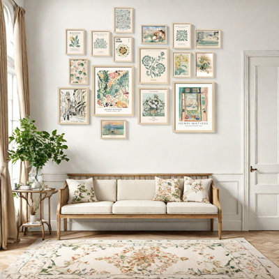 Boho, décoration murale rétro 16 pièces (sans cadre)